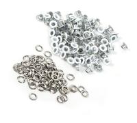 Sheens 100pcs 4mm Oeillets Kit, aluminium oeillets mixtes pour vêtements, sacs, bricolage, artisanat, couture, décoration, for créateurs, couturiers, designers, loisirs créatifs