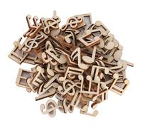 Sheens 100pcs Note de Musique en Bois mélangé décoratif Note Embellissement pour Concert décorations de fête de noël à la Maison[Clip de modèle de Note de Musique] Bois Brut