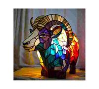 (sheep)2024 Animal Table Lamp Series Stained Glass Animals Shape Table Lamp 3d Animal Shape Table Lamps For Home Decorations For Home