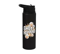 Sheep Happens Jeu de mots amusant en forme de mouton Stainless Steel Insulated Water Bottle