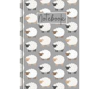 Sheep Notebook: Cute Sheep Lined Journal, The Perfect Novelty Sheep Gift for Anyone Who Loves Sheep, Lambs & Farm Animals - Soft Grey