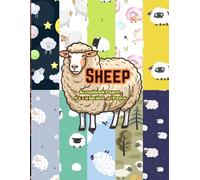 Sheep Scrapbook Paper 8.5 x 11 Inches, 40 Pages: 20 Double Sided Sheets with 10 Unique Designs
