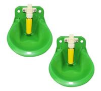 Sheep Water Feeder, 2X Automatic Waterer Bowl, 7.68x5.91x2.76 inch, Goat Drinker Fountain with Valve, Livestock Feeding Equipment, 600ml Large Capacity Drink Dispenser for Farm Use