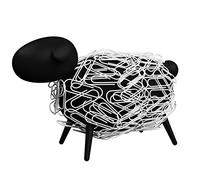Sheepi - Le distributeur de trombones magnétique de mouton - Noir avec trombones blancs - Le porte-trombone animal pour chaque bureau