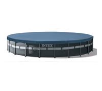Sheepmania Intex 18929 Bâche pour Piscine Ronde 732 cm - Bâche de Piscine avec Corde de Fixation et Trous de Drainage