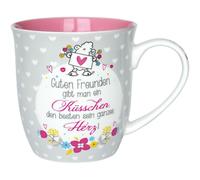 Sheepworld 44399 Tasse Bons Amis Il Y A Un Küsschen Tasse, Porcelaine, Multicolore, 10,5 x 10,5 x 11 cm