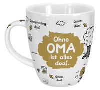 Sheepworld 45135 - Tasse à café et à thé avec inscription en allemand « Ohne Oma ist alles doof » - Porcelaine - 45 cl