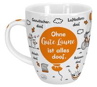 Sheepworld 46505 Tasse en porcelaine avec inscription en allemand « Ohne Laune ist alles doof » 45 cl