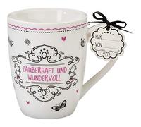 Sheepworld 59261 Tasse à café en porcelaine avec inscription en allemand magique et magnifique 30 cl