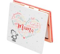 Sheepworld 74617 Miroir de poche avec inscription « Mama Herz » | Miroir rabattable 7,2 cm x 7,2 cm | Cadeau pour maman, fête des mères, anniversaire