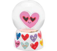 Sheepworld Boule de rêve avec Motif cœurs - Boule à Neige à secouer, Design cœur sur Socle - Hauteur 6,5 cm - Verre - Polyrésine - Cadeau d'anniversaire - Article de décoration - 74868