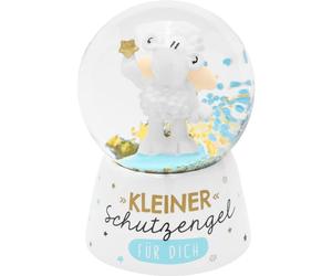 Sheepworld Boule de rêve avec Motif Petit Ange Gardien | Boule à Neige avec Paillettes - Hauteur 6,5 cm - Cadeau de Noël, de Communion, de baptême - 48978