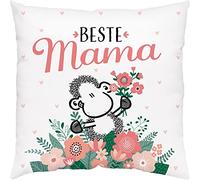 Sheepworld Coussin Motif Mama | Coussin décoratif Coton 40 cm x 40 cm | Cadeau fête des mères | 48008