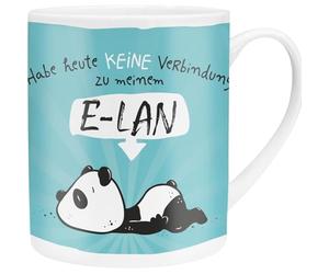 Sheepworld Hope & Gloria 45673 Tasse géante en porcelaine, motif panda E-LAN, 60 cl, tasse à café avec inscription en allemand | Cadeau, ami, petite amie