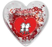 Sheepworld Motif Weil | Forme de cœur, 10 cm x 10 cm, rempli de Paillettes, boîte Cadeau, Amour, Saint-Valentin, idée Cadeau | 74465 Chauffe-Mains, Multicolore