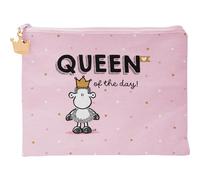 Sheepworld Pochette avec Motif imprimé Queen | Coton Fermeture éclair 22,5 cm x 17,5 cm | Cadeau pour Vous, Petite Amie, sœur, collègue | 48854
