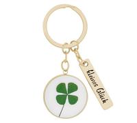 Sheepworld Porte-clés petit bonheur | Pendentif avec trèfle à quatre feuilles, anneau porte-clés, alliage de zinc, longueur 7,4 cm | Porte-bonheur, Noël, Nouvel An | 74430, multicolore, Taille unique