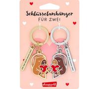 Sheepworld Porte-clés pour couple avec motif Capybara | 2 pendentifs avec anneau porte-clés et breloque, métal, époxy, longueur 8,7 cm | Cadeau pour deux, Saint-Valentin | 75300