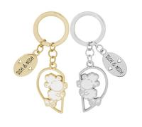 Sheepworld Porte-clés pour couple avec motif vous | 2 pendentifs avec anneau porte-clés et breloque, métal, époxy, longueur 8,5 cm | Cadeau pour deux, Saint-Valentin | 75301