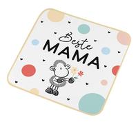 Sheepworld Serviette Magique avec Motif Maman | Petite Serviette d'invité, pressée, 30 cm x 30 cm, Coton, Cadeau pour Maman, Surprise Amusante | 74376
