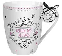 Sheepworld Tasse avec inscription en allemand « Heldin des Alltags » - Tasse à café en porcelaine - 30 cl - Cadeau idéal pour une collègue - 59258