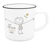 Sheepworld Tasse XL aspect émail « Hab dich sooo lieb »
