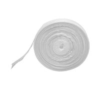 Sheer Chiffon Ribbon 100 Yards | Dot Print Satin for Present Wrapping/Wedding Bouquet/Party Decor | 1 Inch Wide Reusable Craft Ribbon (Blanche)