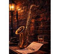 Sheet Music Notebook: Midnight Jazz Saxophone Theme: Music manuscript paper with 12 staves per page for songwriting, notation, and composition