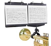 Sheet Music Stand, Marching Band Lyre On Trumpet, Adaptable Instrument Accessory, Smooth Rotation System, Portable And Sturdy Build, Adjustable Holder For Drum, Piano, Guitar