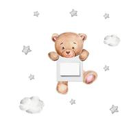 Sheet Of Walls Sticker - Cute Bear Decals For Vehicles, Adhesive Cute Cartoon Bear Decal, Home Decor Wall Decals For Nursery Room, Kid Room, Bedroom, Den, Living RoomS, Outlet Covers Wall Decal
