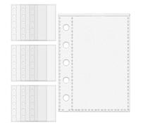 Sheet Protectors - 7.6x10.5cm Transparent Sleeves | M5 5-Ring Binder Replacement PP Card Pages Sticker Book Inserts Clear Pocket Storage Organizer Refills Pack of 10