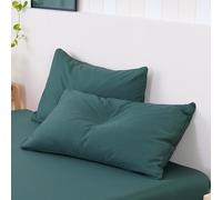 Sheet Story Lot de 2 taies d'oreiller en bambou 50 x 75 cm - 400 fils au pouce carré, douces et fraîches - Taies d'oreiller hypoallergéniques - Rabat intérieur très profond et taie d'oreiller avec