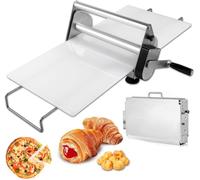 Sheeter De Pâte Pliante,Machine À Rouleaux De Pâte Manuelle,Rouleau À Pâtisserie en Acier Inoxydable,Épaisseur Réglable De 0 À 27 Mm,pour Pain,Biscuits Et Les Desserts RS101