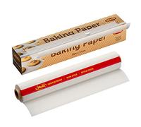 Shefa Rouleau de papier sulfurisé anti-adhésif - 30 m x 37 cm - 143 feuilles - Passe au four - Cutter professionnel - Papier de cuisson blanc robuste pour la restauration