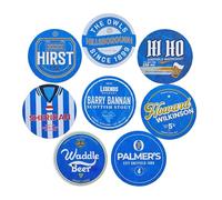 Sheffield Wednesday Lot de 8 dessous de verre à bière Motif football - Parfait pour un cadeau ou un cadeau pour tout fan de hiboux