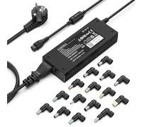 shefor 90W Chargeur Universel PC Portable Compatible avec HP Lenovo Acer ASUS Dell Toshiba Sony Samsung Fujitsu MSI Medion 15V 16V 18V 18.5V 19V 19.5V 20V avec 15 Fiches Adaptateurs