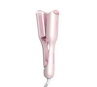 SHEGLAM Cupid's Charm Fer à Boucles 19mm Professionnel Rose Double Barreau - Beach Waves, Minuterie, 6 Températures Réglables, Double Voltage (19mm)