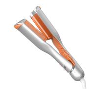 SHEGLAM Fer à Boucles Professionnel Double Barreau 19mm - Beach Waves, Minuterie, 6 Températures Réglables, Double Voltage