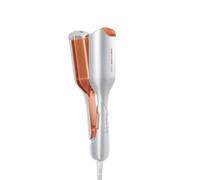 SHEGLAM Fer à Boucles Professionnel Double Barreau - Beach Waves, Minuterie, 6 Températures Réglables, Double Voltage (25mm)