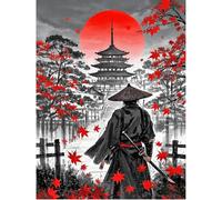 SHEGZHUC 40 x 50 cm Diamond Painting Adulte Samouraï Japonais Image Diamant Peinture Images Japon Ninja Mosaïque Broderie Point de Croix Art Cadeau Décoration Murale pour Chambre Salon