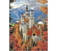SHEGZHUC 40 x 50 cm Diamond Painting Château Neuschwanstein Diamond Painting Paysage Automne Église Château Allemand Mosaïque Peinture Diamant Art Broderie Point de Croix Images Cadeau Décoration