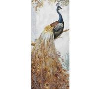 SHEGZHUC Diamant Paon Bleu 50 x 110 cm Peinture Painting Broderie Diamant Animaux
