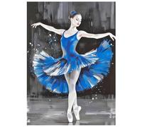 SHEGZHUC Diamond Painting Ballerine Bleu 30 x 40 cm Peinture au diamant Ballet Peinture par numéros Ballerine Femme Mosaïque Diamant Peinture Art Broderie Point de Croix Images Cadeau Décoration