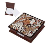 SHEGZHUC Diamond Painting Boîte de notes de recharge, support en bambou avec 160 feuilles, peinture diamant, boîte à notes, boîte à notes, mosaïque, images, cadeau, aigle, oiseau, animaux