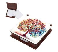 SHEGZHUC Diamond Painting Boîte de notes de recharge, support en bambou avec 160 feuilles, peinture diamant, boîte à notes, boîte à notes, mosaïque, images, cadeau, arbre de vie