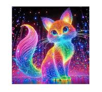 SHEGZHUC Diamond Painting Chat 30x30cm Broderie Diamant Chat Peinture Numero Adulte Animaux Peinture Diamant Adulte Broderie Diamant Kit Complet Point de Croix Salon Chambre Murale Décor Artisanat