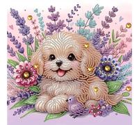 SHEGZHUC Diamond Painting Chien 30 x 30 cm - Animaux, Fleurs, Strass Spéciaux, Pierres Spéciales - Art de Broderie en Diamant