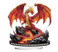 SHEGZHUC Diamond Painting Ornements Diamant Peinture Ornements Peinture Diamant Broderie Point de Croix Art Décoration de Table Salon Chambre Cadeau (Dinosaure, Dragon Volant, Animaux, Volcan)