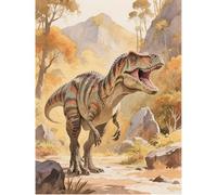 SHEGZHUC Peinture diamant 40 x 50 cm pour adultes - Dinosaures - Peinture diamant - Broderie au point de croix - Décoration murale pour chambre à coucher et salon