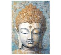 SHEGZHUC Peinture diamant Bouddha 30 x 40 cm Peinture diamant Images Bouddha zen Religion Diamond Painting Mandala Bleu Mosaïque Diamant Peinture Art Broderie Point de Croix Images Cadeau Décoration